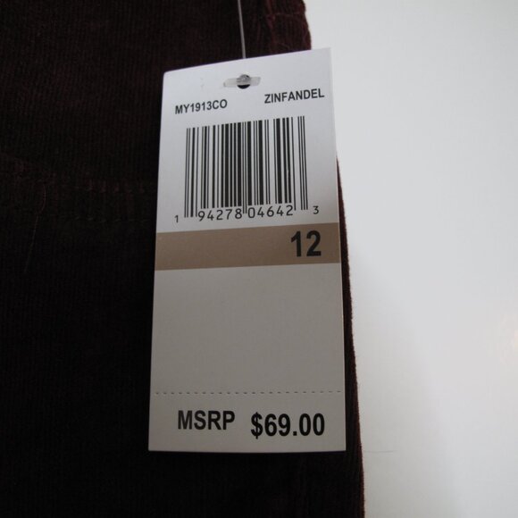 SEVEN7 Dark Red Corduroy Skinny Jeans NWT - Picture 8 of 12
